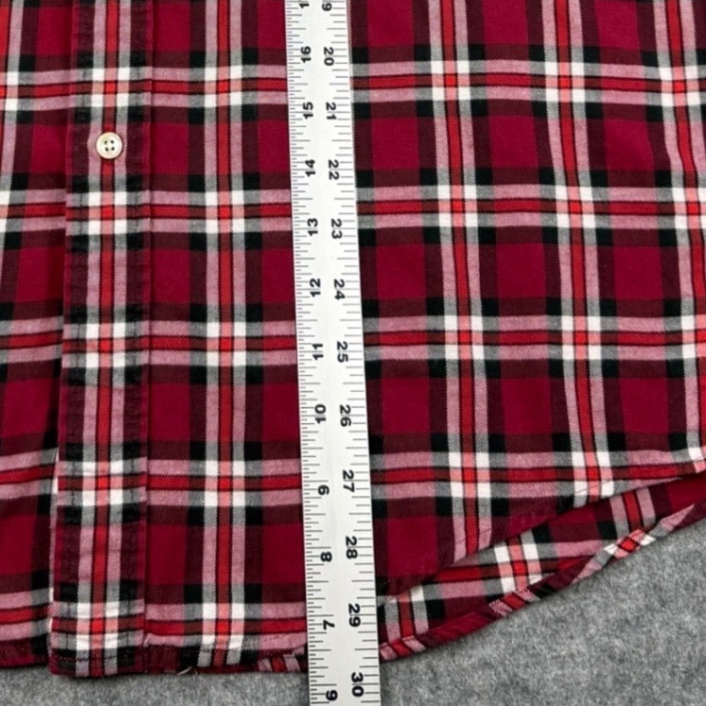 Vintage Brooks Brothers Flannel Shirt Mens M Red Plaid Button Down Long Sleeve - Picture 8 of 9